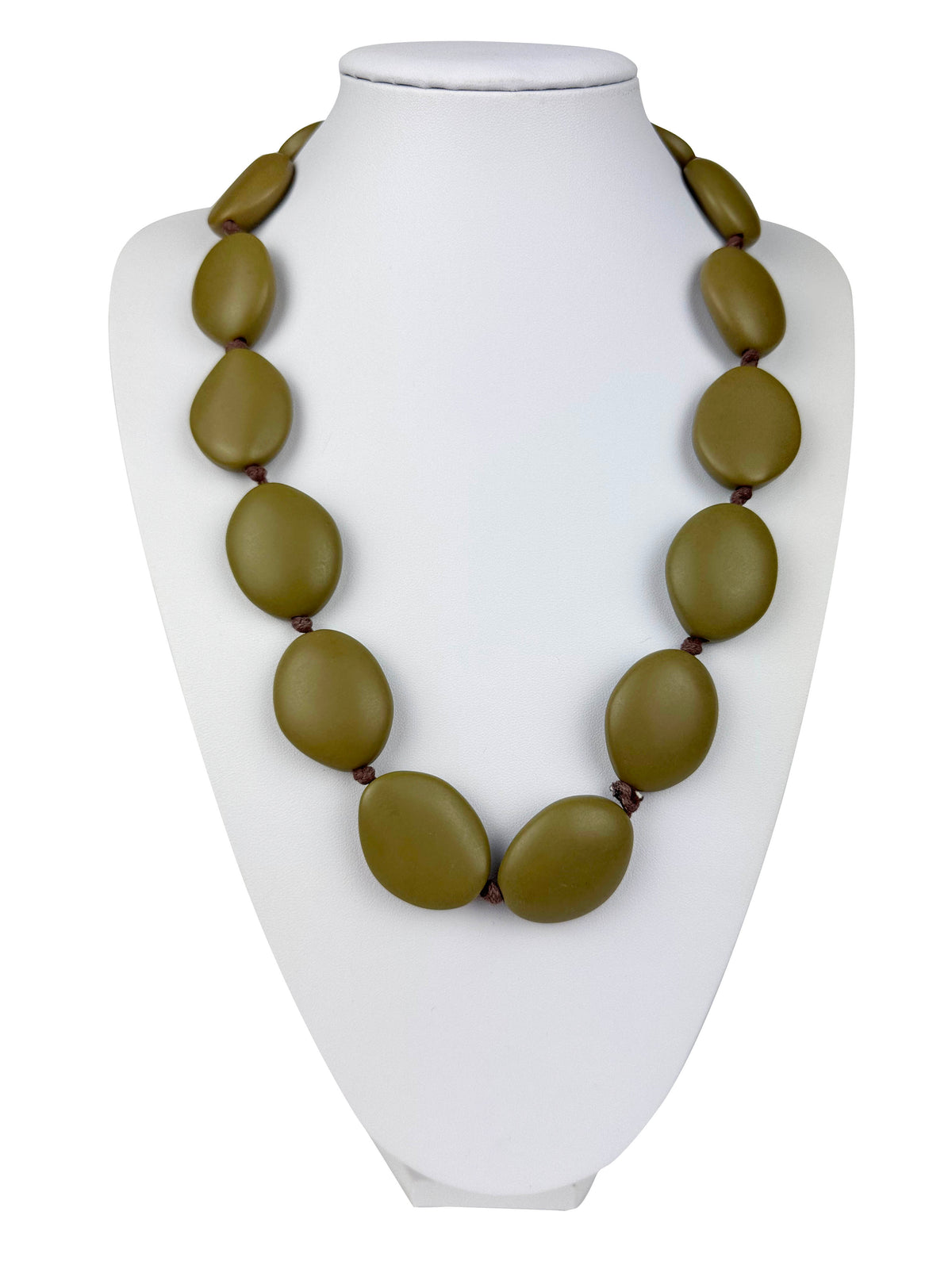 Jackie Brazil "Kathy" Brown Matte Small Riverstones 70cm Necklace ( N3750 )