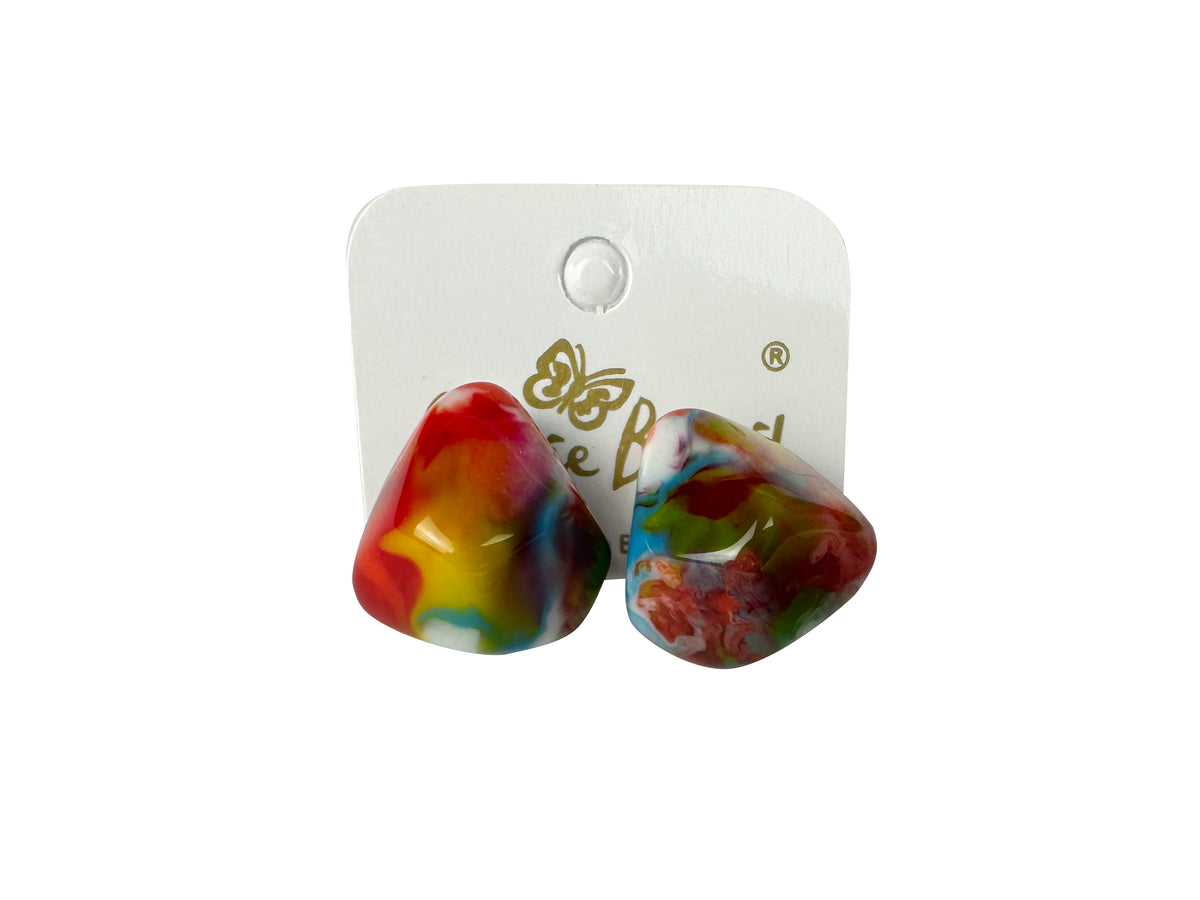 Jackie Brazil "Camille" Kandinsky Abstract Resin Earrings ( E1053 )