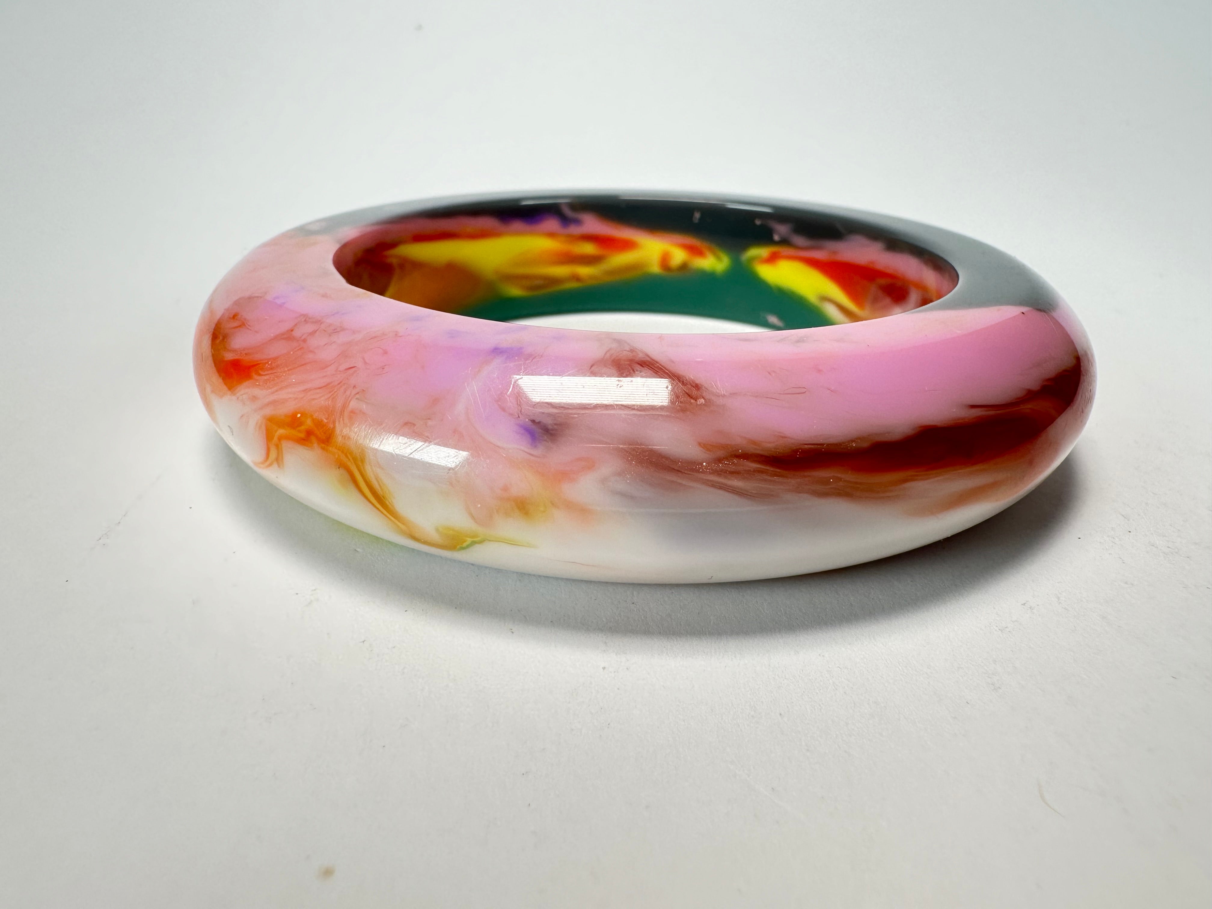 Jackie Brazil "Marble" Kandinsky Mix 1.7 cm Bangle ( B3627 )