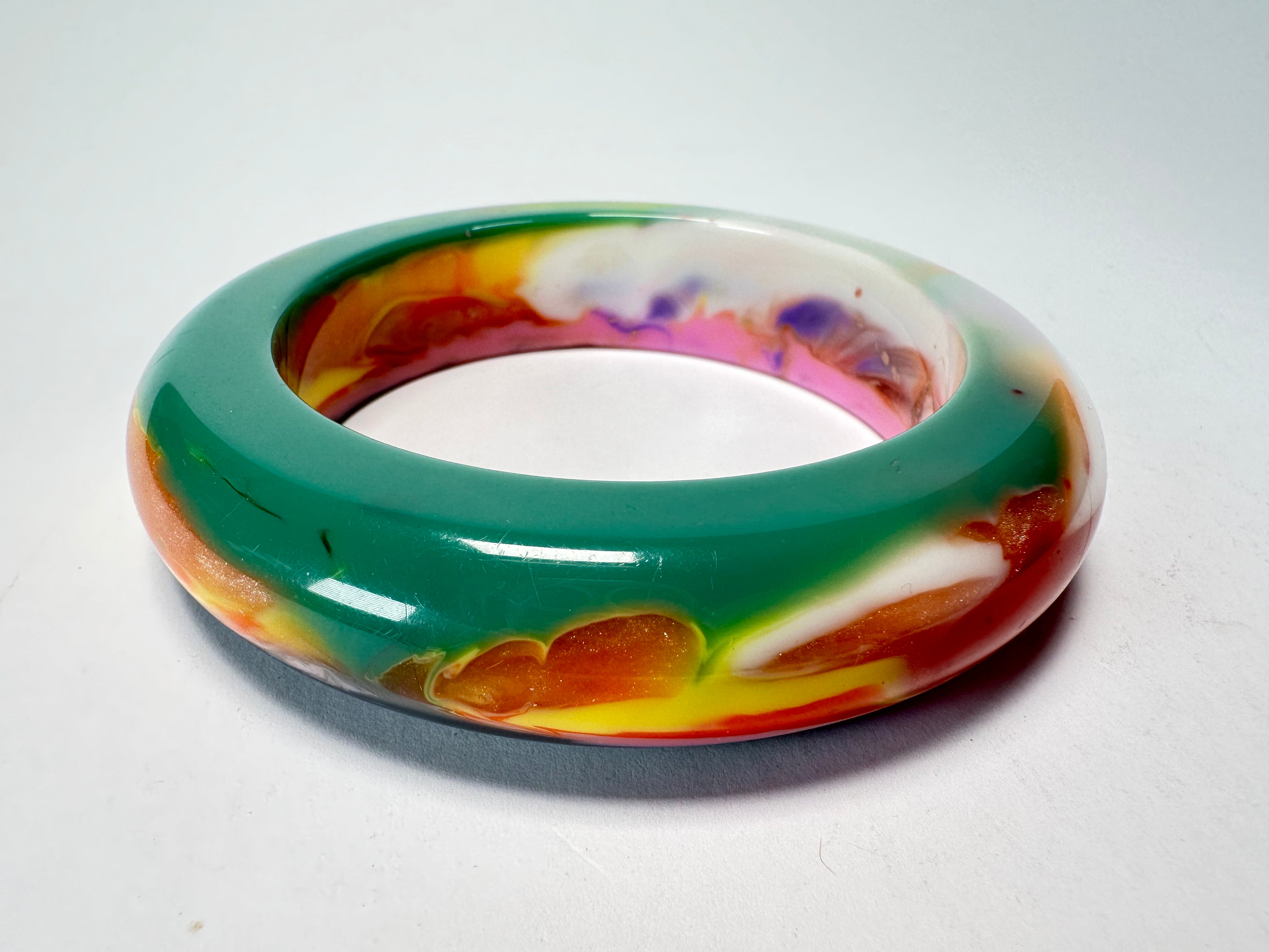 Jackie Brazil "Marble" Kandinsky Mix 1.7 cm Bangle ( B3627 )