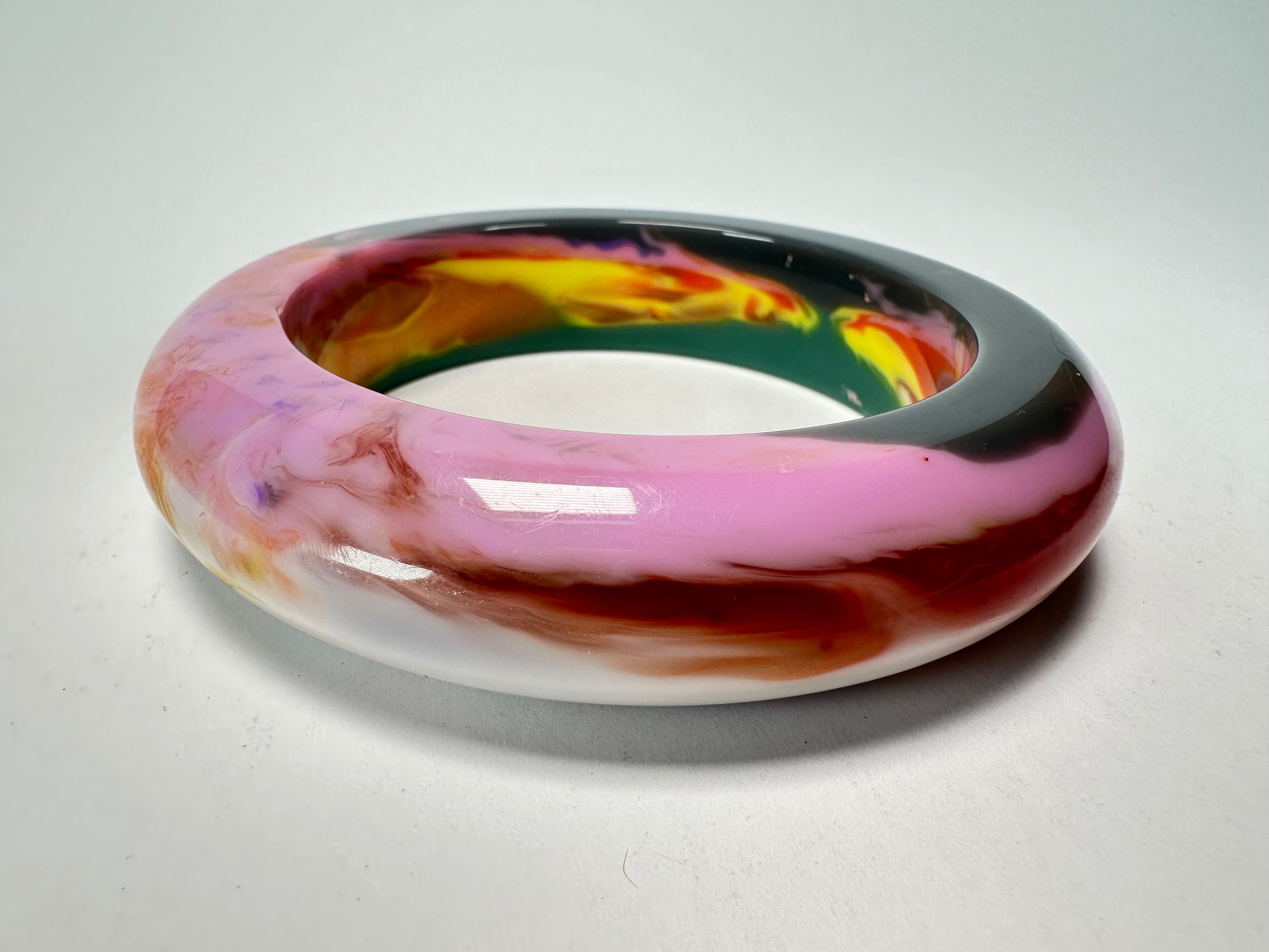 Jackie Brazil "Marble" Kandinsky Mix 1.7 cm Bangle ( B3627 )