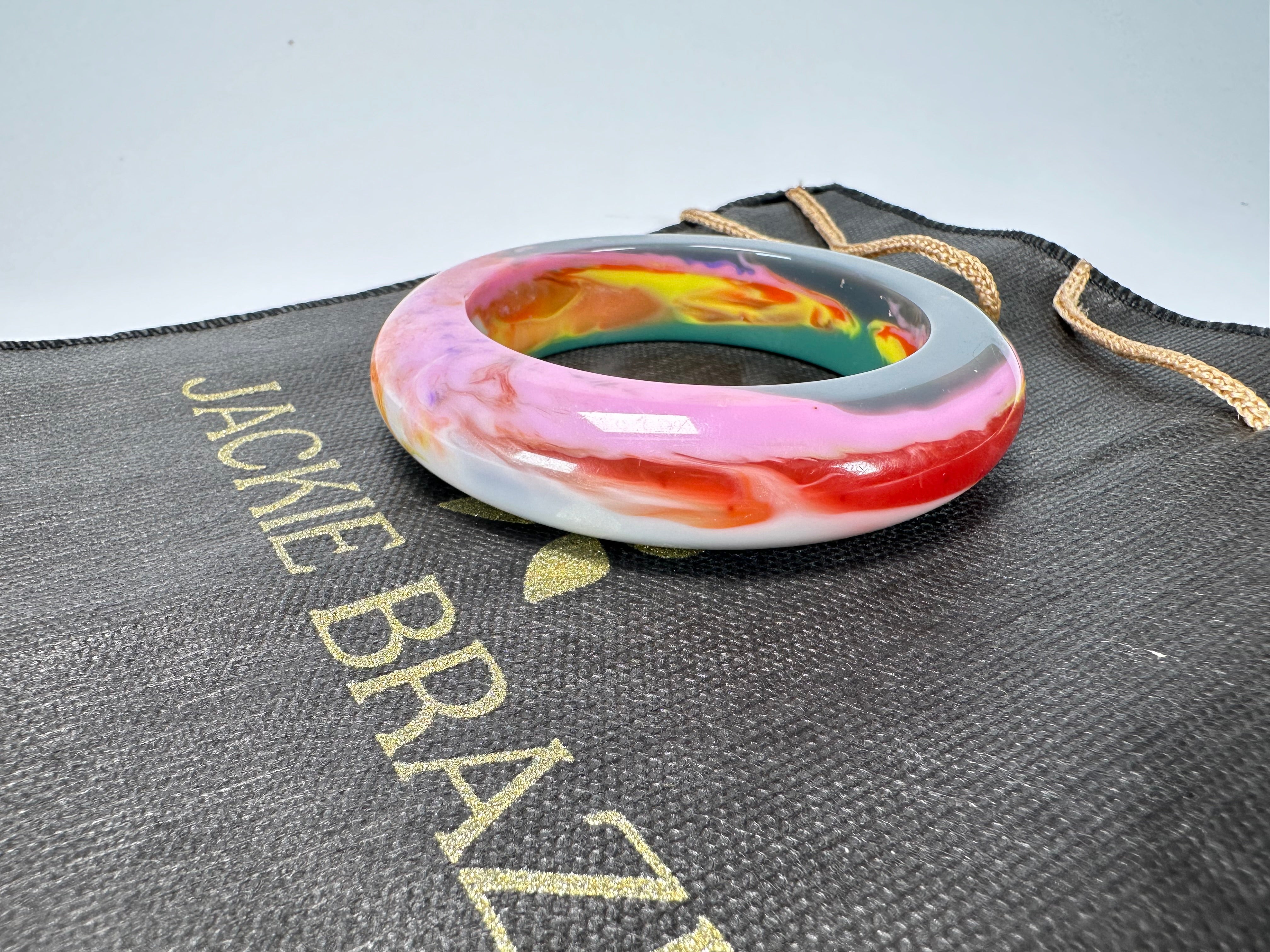 Jackie Brazil "Marble" Kandinsky Mix 1.7 cm Bangle ( B3627 )