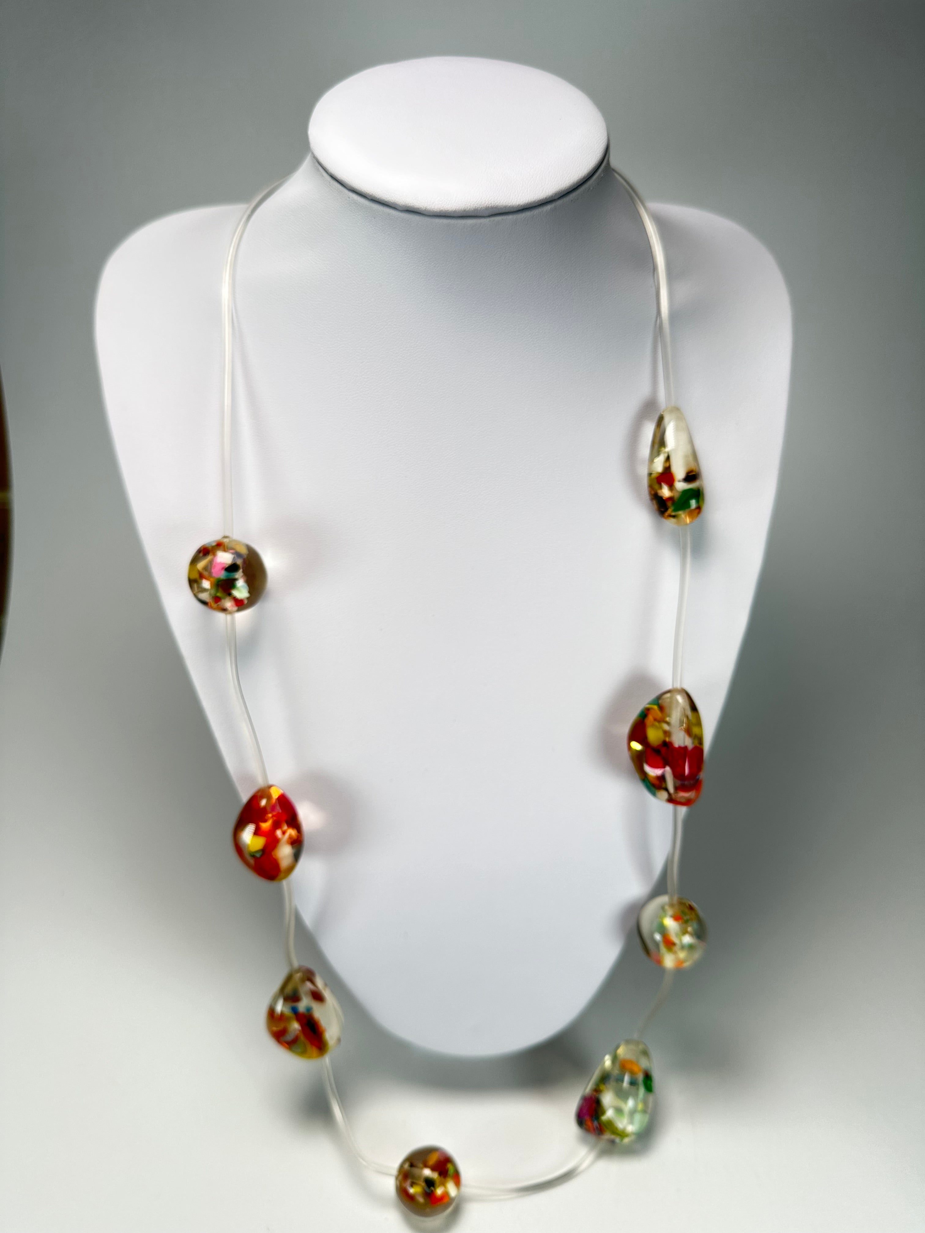 Jackie Brazil "Cascade" Long Mix Beads 70cm Necklace ( N2941 )