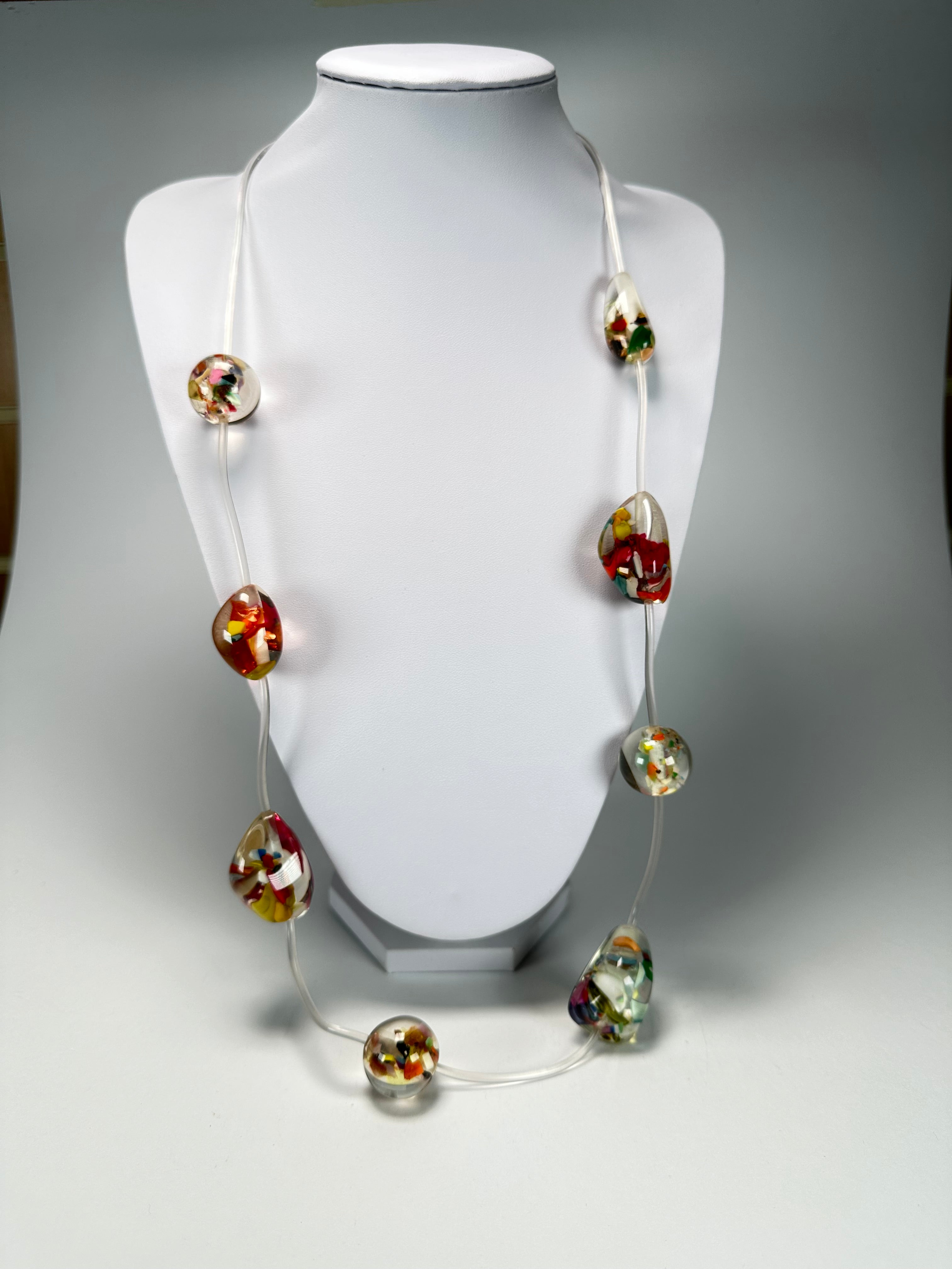 Jackie Brazil "Cascade" Long Mix Beads 70cm Necklace ( N2941 )