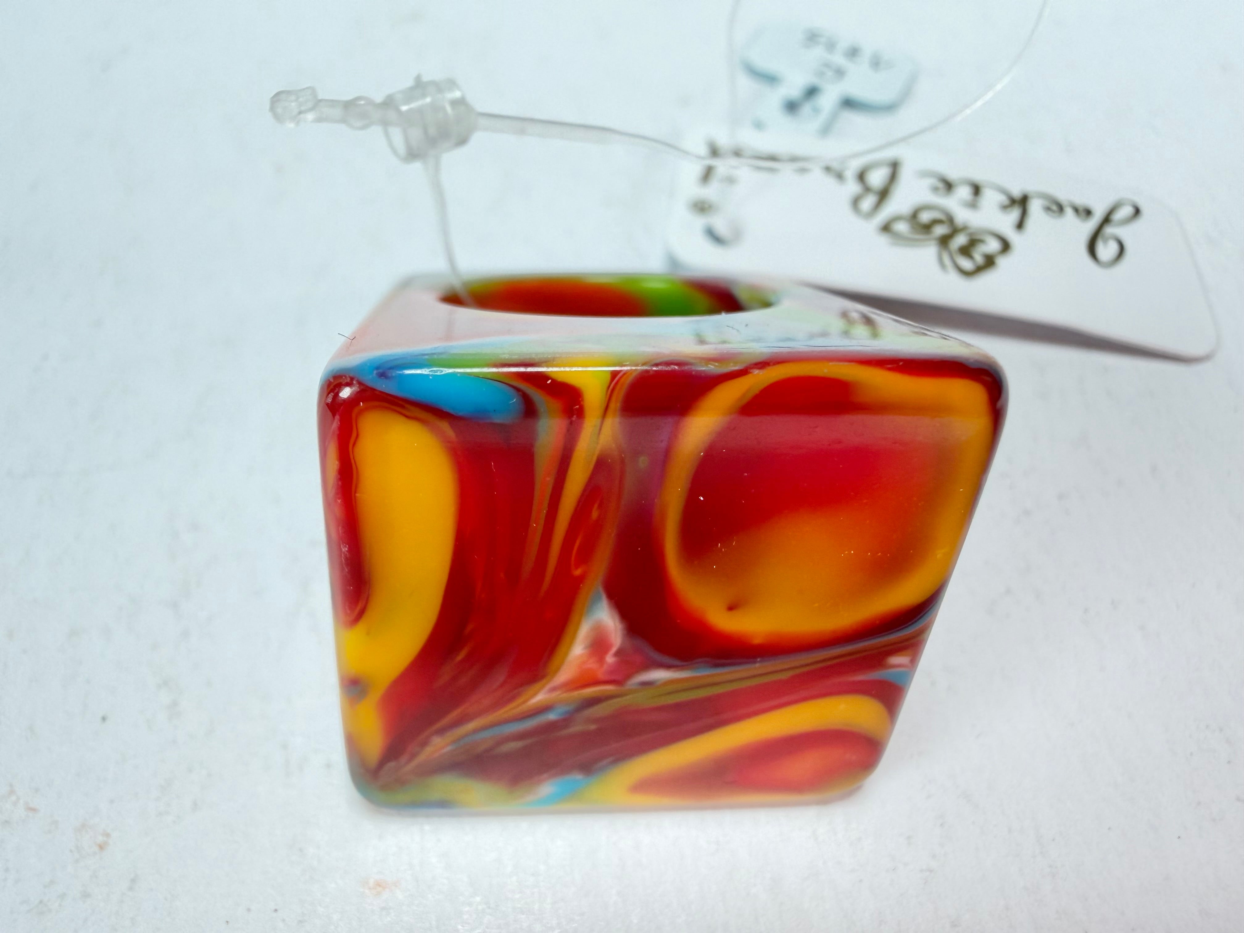 Jackie Brazil "Kandinsky" Large Square Resin Ring ( R1715 ) Size UK P / USA 7.5