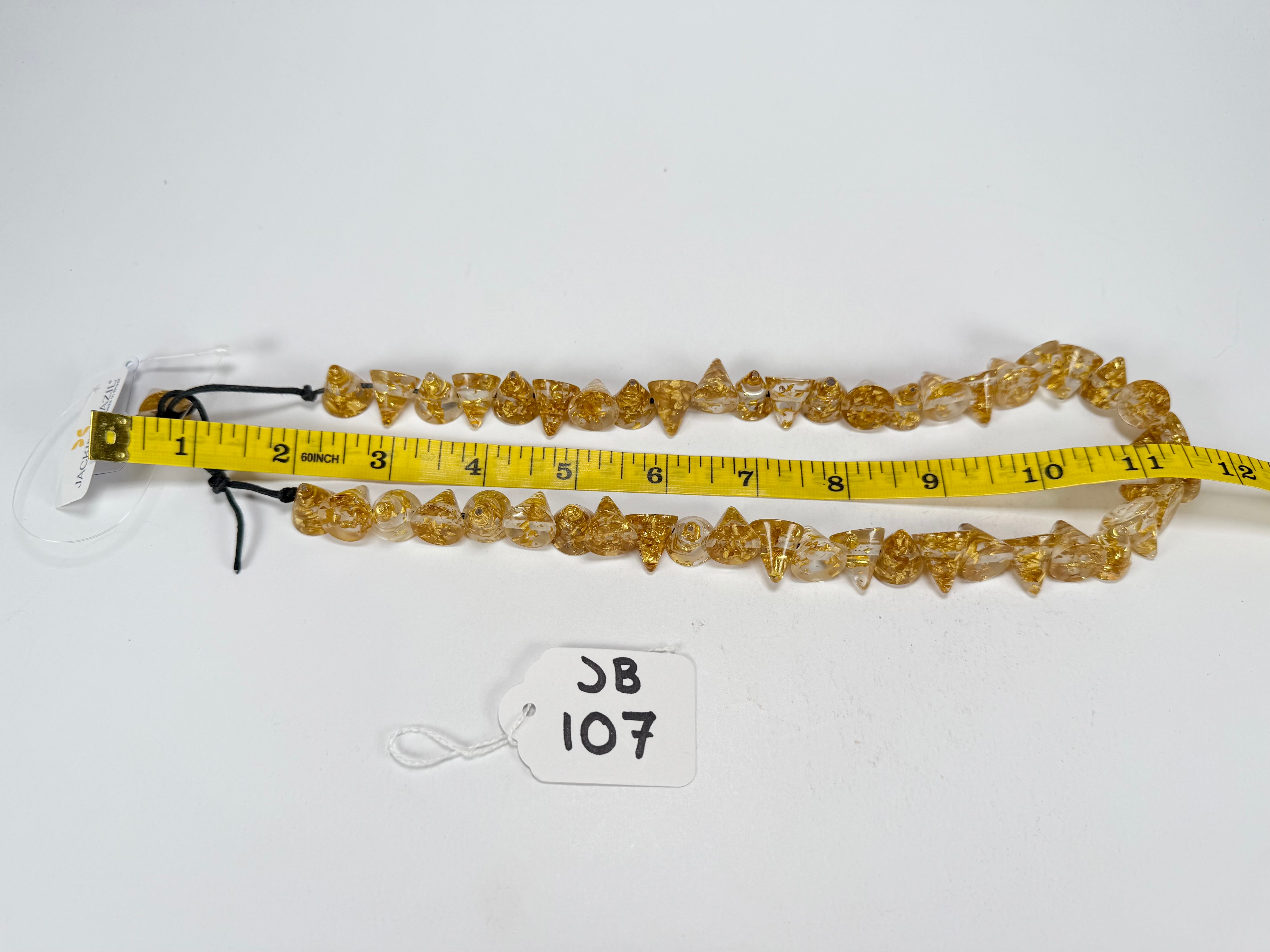 Jackie Brazil "Corina" Small Cones Gold Flakes 55cm Necklace ( N0058 )