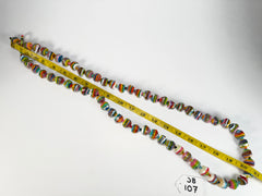 Jackie Brazil "Camille" Liquorice Stripes x Kandinsky Small Stones 110cm Necklace ( N0078 )