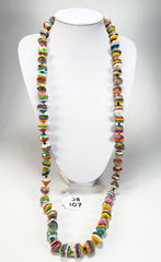 Jackie Brazil "Camille" Liquorice Stripes x Kandinsky Small Stones 110cm Necklace ( N0078 )
