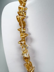 Jackie Brazil "Corina" Small Cones Gold Flakes 55cm Necklace ( N0058 )