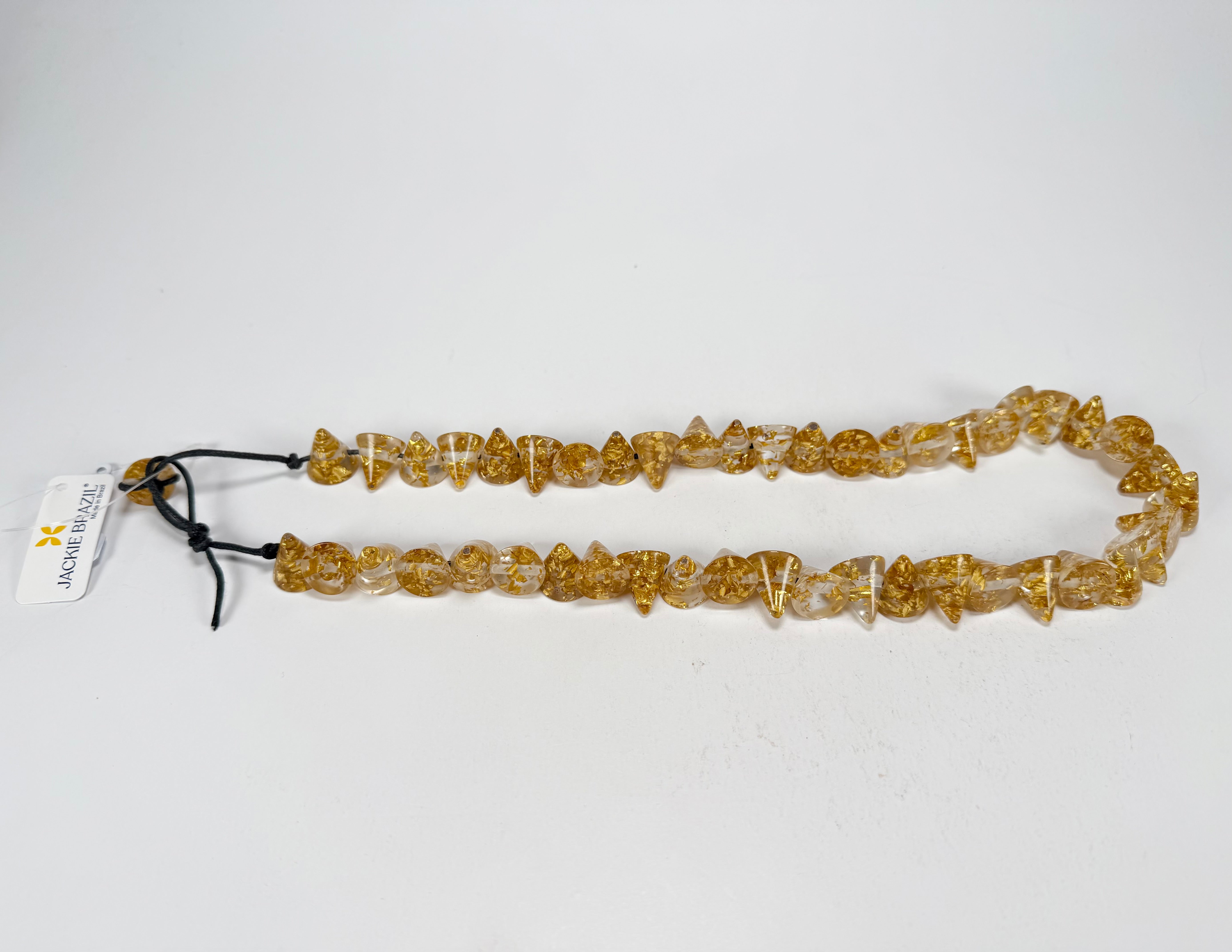 Jackie Brazil "Corina" Small Cones Gold Flakes 55cm Necklace ( N0058 )