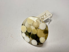 Jackie Brazil "Acrobatic" Flat Round Petite Cream Mix Balls Spots Resin Ring ( R2536 ) Size UK O / US 7.5