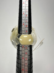 Jackie Brazil "Acrobatic" Flat Round Petite Cream Mix Balls Spots Resin Ring ( R2536 ) Size UK O / US 7.5