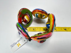 Jackie Brazil "Saturn" Kandinsky Disc & Ball Elastic Bracelet ( B0052 )