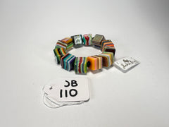 Jackie Brazil "POP" Liquorice Mix Colours Small Cubes Bracelet ( B0224 )