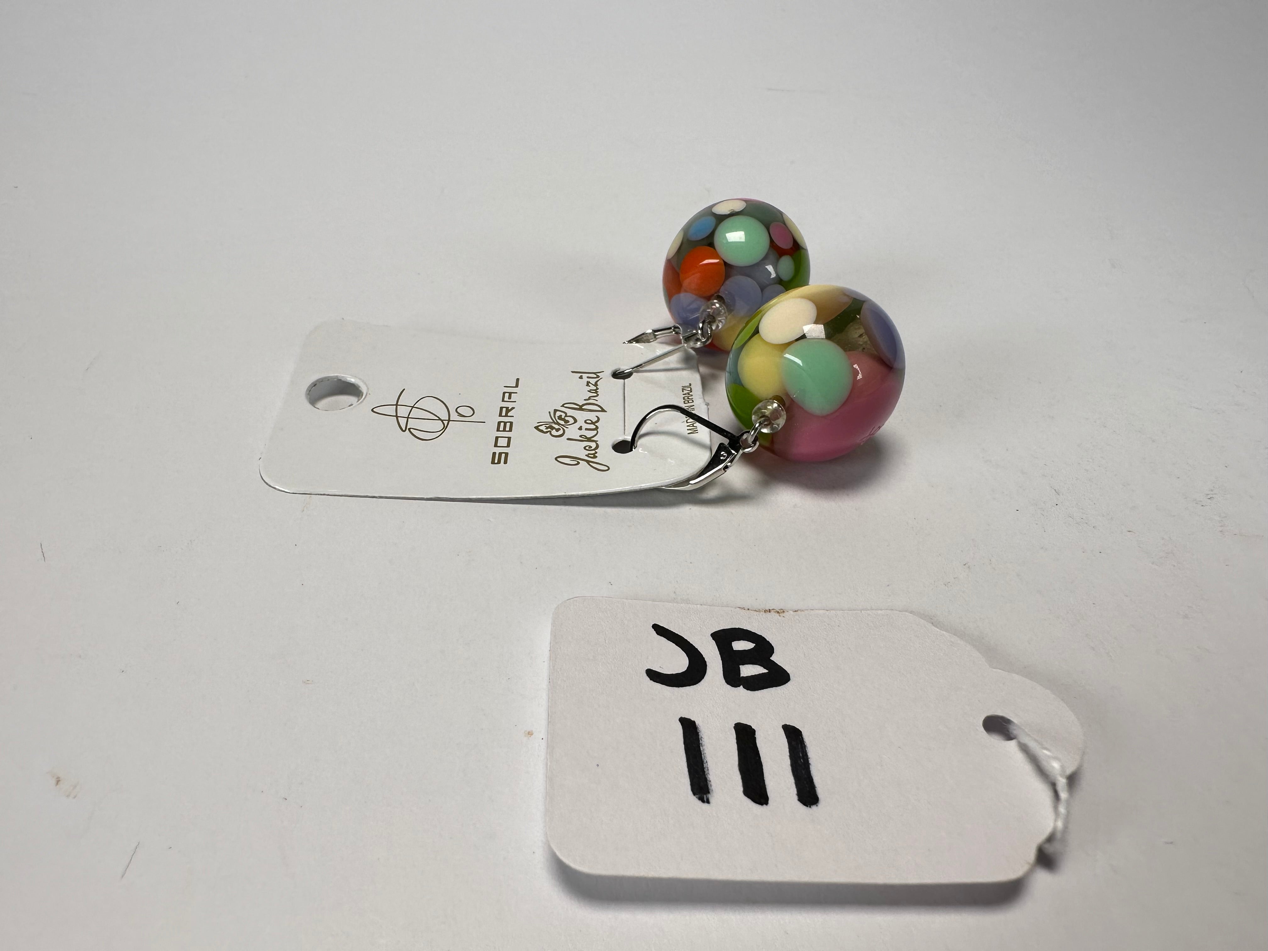 Jackie Brazil "Spots" Spotted Balls Resin Earrings ( E1468 )