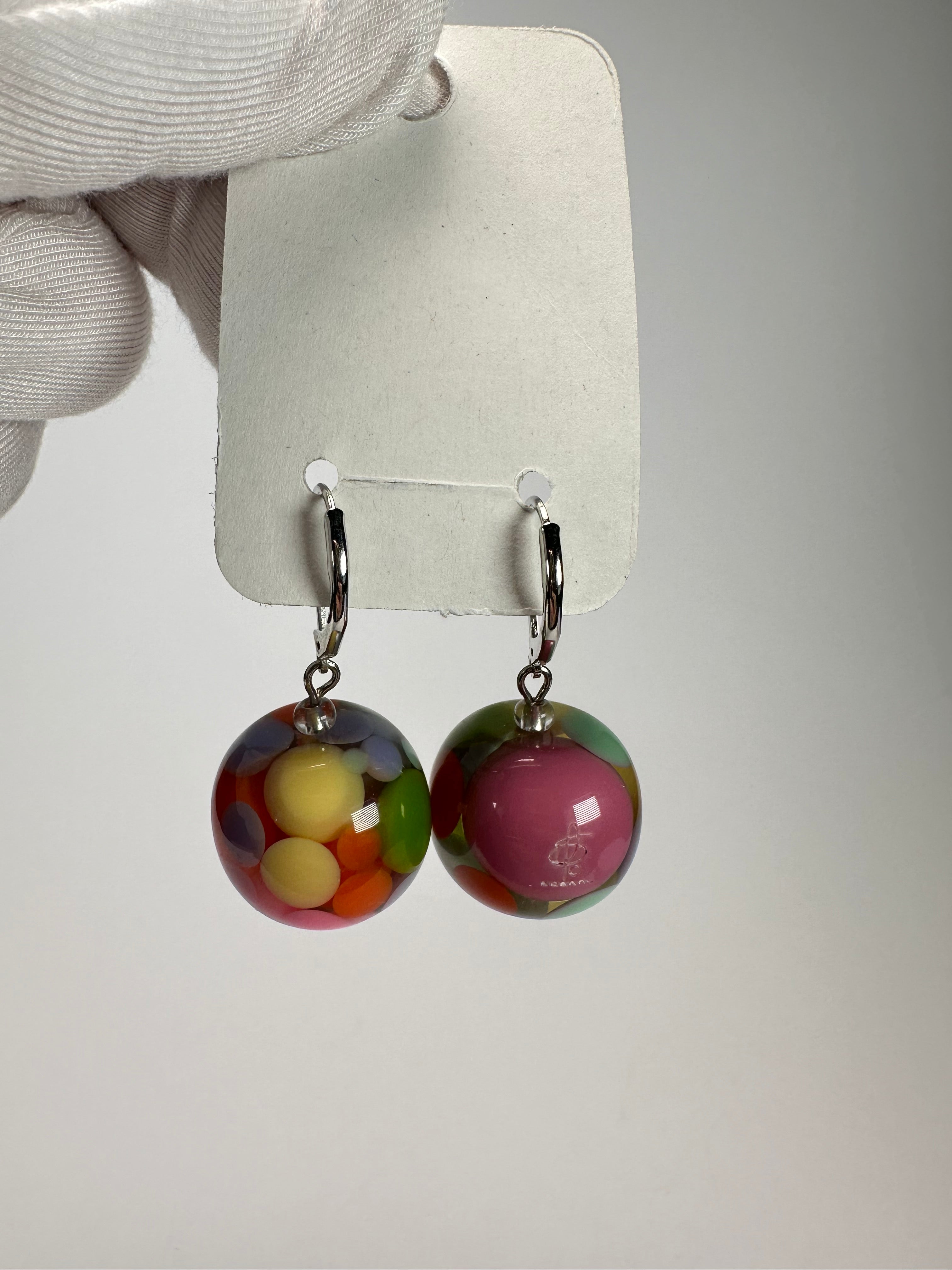 Jackie Brazil "Spots" Spotted Balls Resin Earrings ( E1468 )