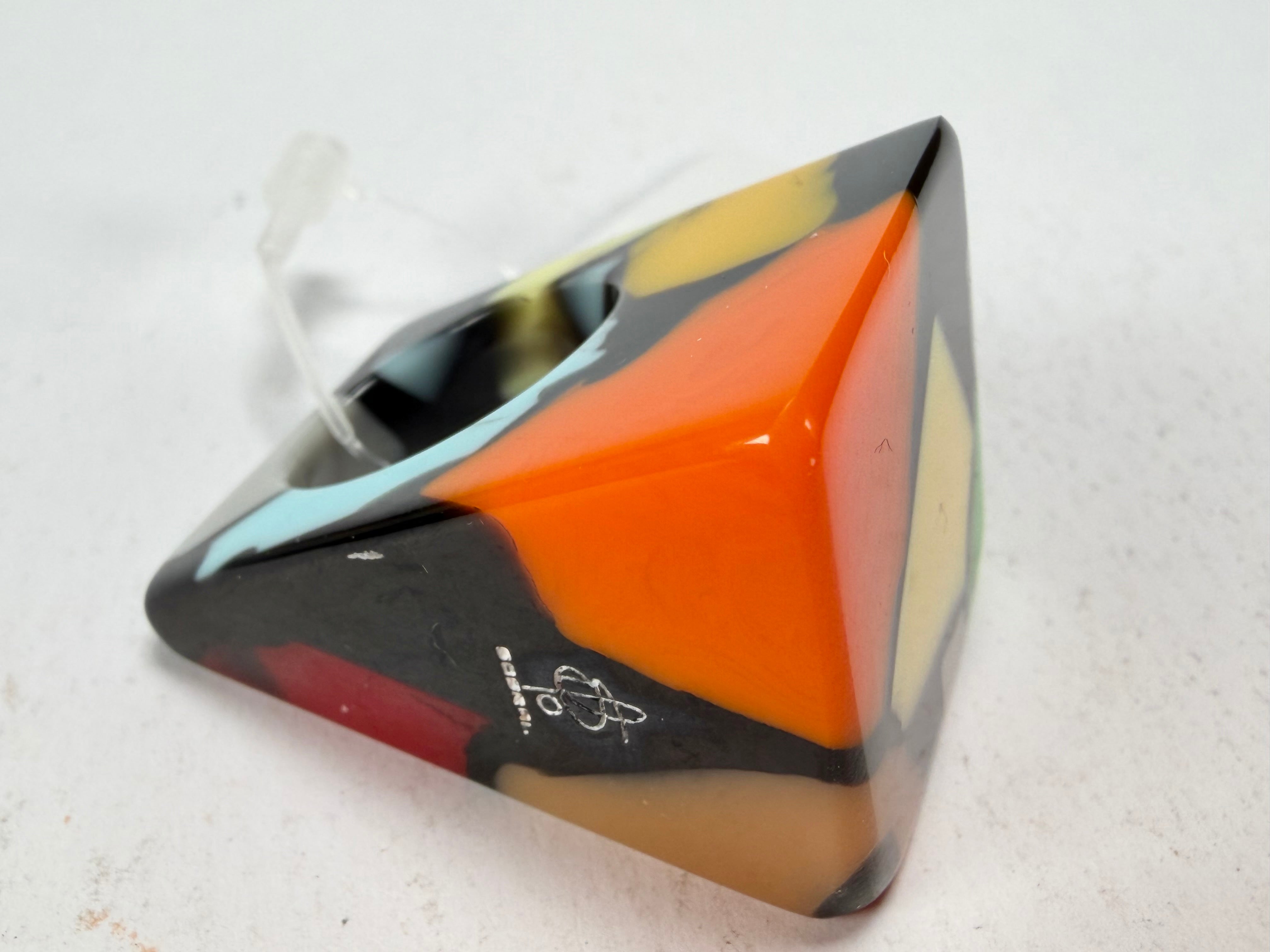 Jackie Brazil "Carre" Art Deco Square Top Resin Ring ( R3082 ) Size UK P / USA 7.5