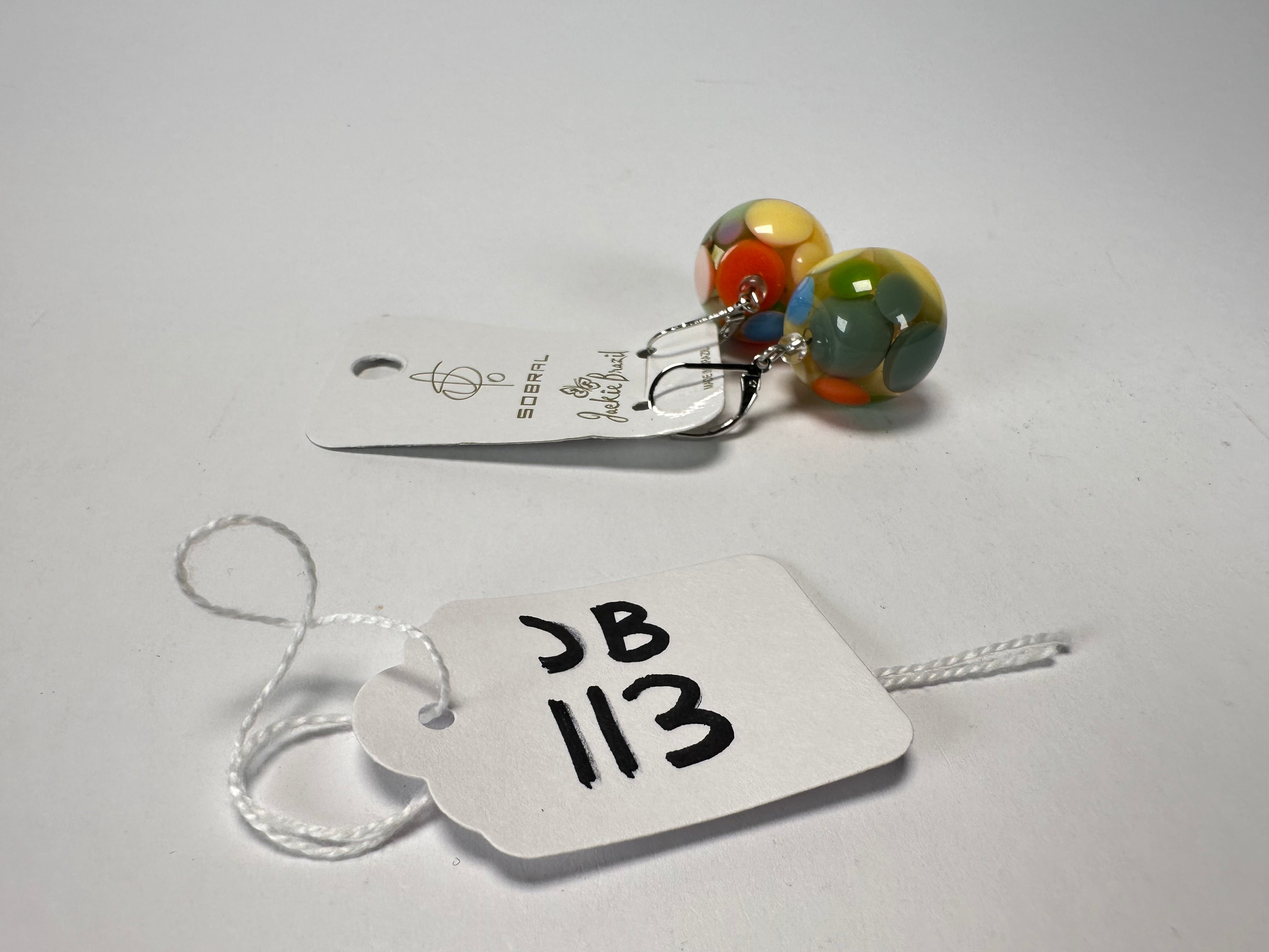 Jackie Brazil "Spots" Spotted Balls Resin Earrings ( E1468 )