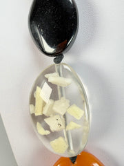 Jackie Brazil "Seasons Mix" Long Flat Riverstones 65cm Necklace ( N3700 )