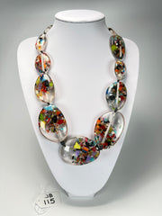 Jackie Brazil "Cascade" Long Flat Riverstones 65cm Necklace ( N3700 )