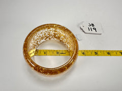Jackie Brazil "Carmen" Gold Flakes 5cm Resin Bangle ( B2500 )