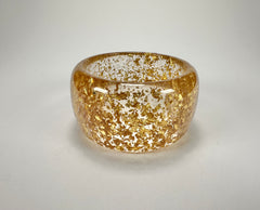 Jackie Brazil "Carmen" Gold Flakes 5cm Resin Bangle ( B2500 )
