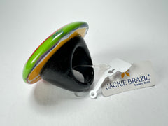 Jackie Brazil "Large Riverstone" Kandinsky 40MM Ring ( R3605 ) Size UK - S / US-9