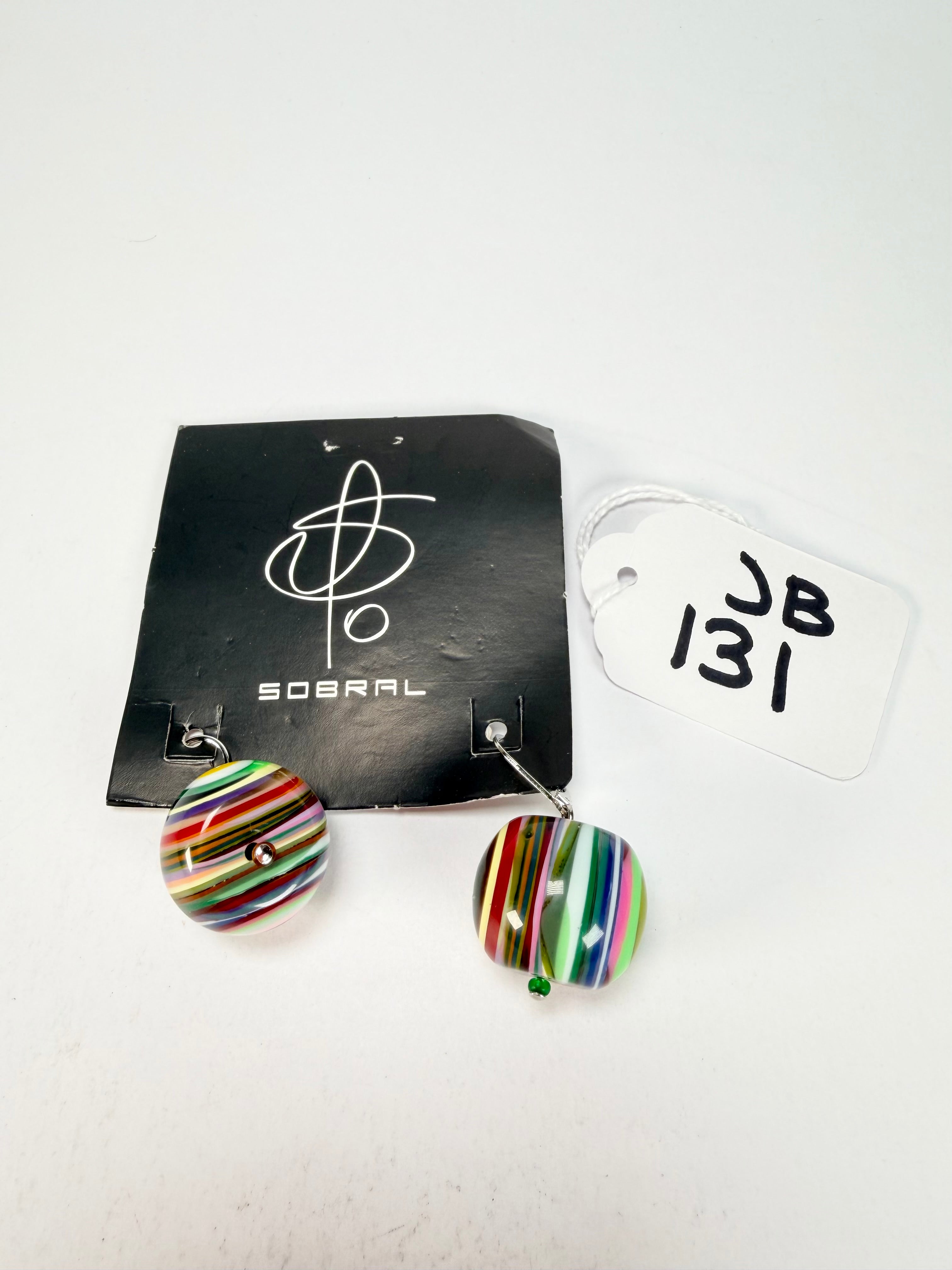 Jackie Brazil "Cat Eyes" Liquorice Balls Mix Colours Short Resin Earrings ( E0960 )