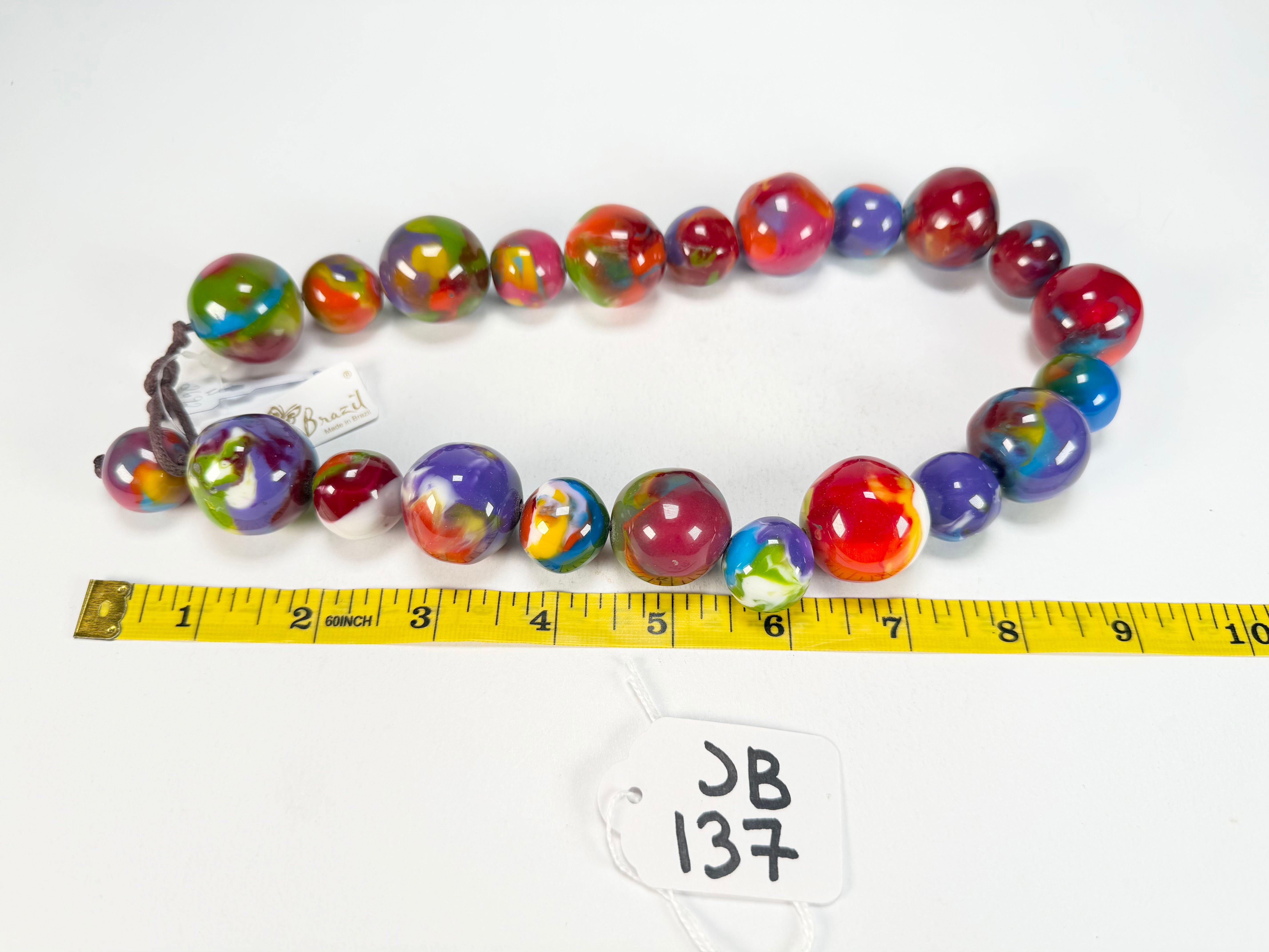 Jackie Brazil "Large Spheres" Kandinsky Short Abstract Necklace 50cm ( N2692 )
