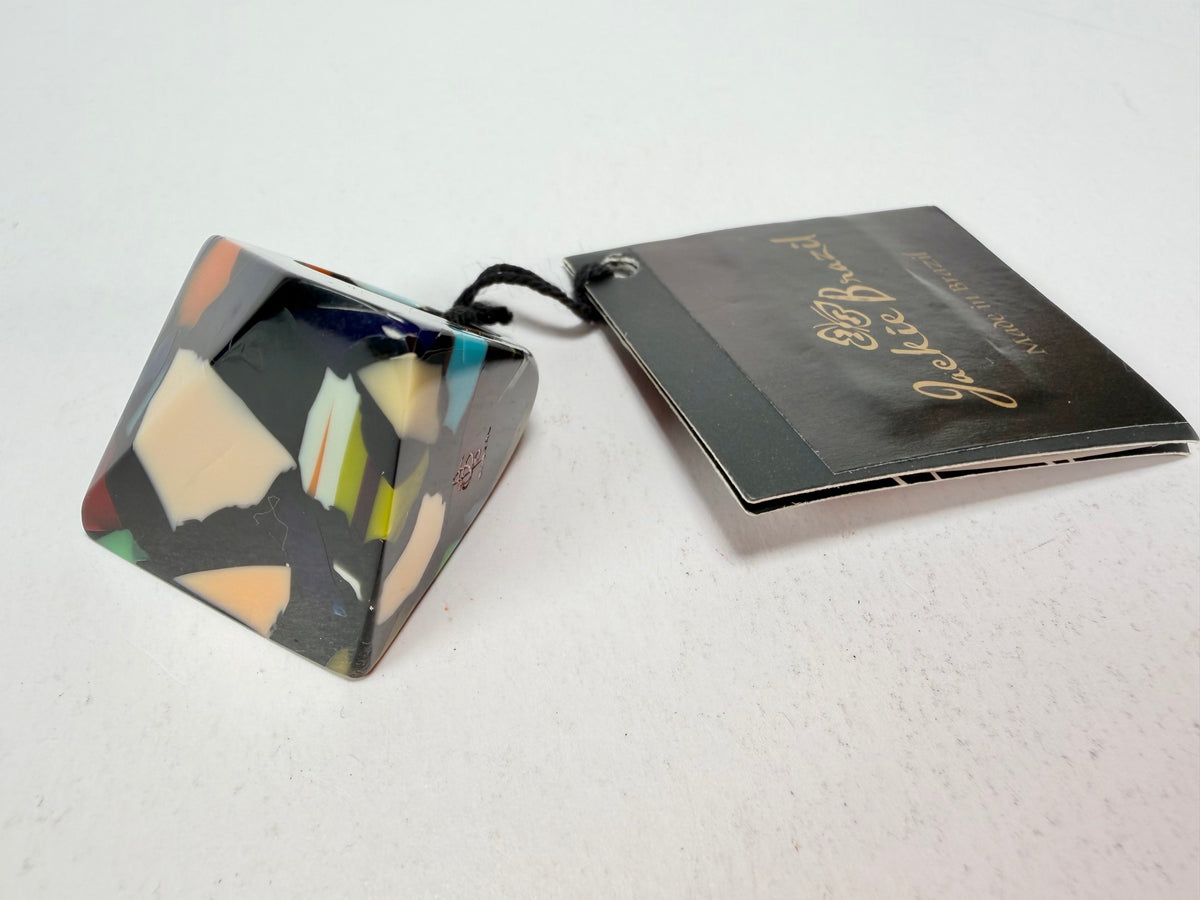 Jackie Brazil "Art Deco" Abstract Resin Ring ( R3081 ) Size UK Q / USA 8