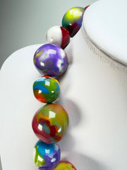 Jackie Brazil "Large Spheres" Kandinsky Short Abstract Necklace 50cm ( N2692 )