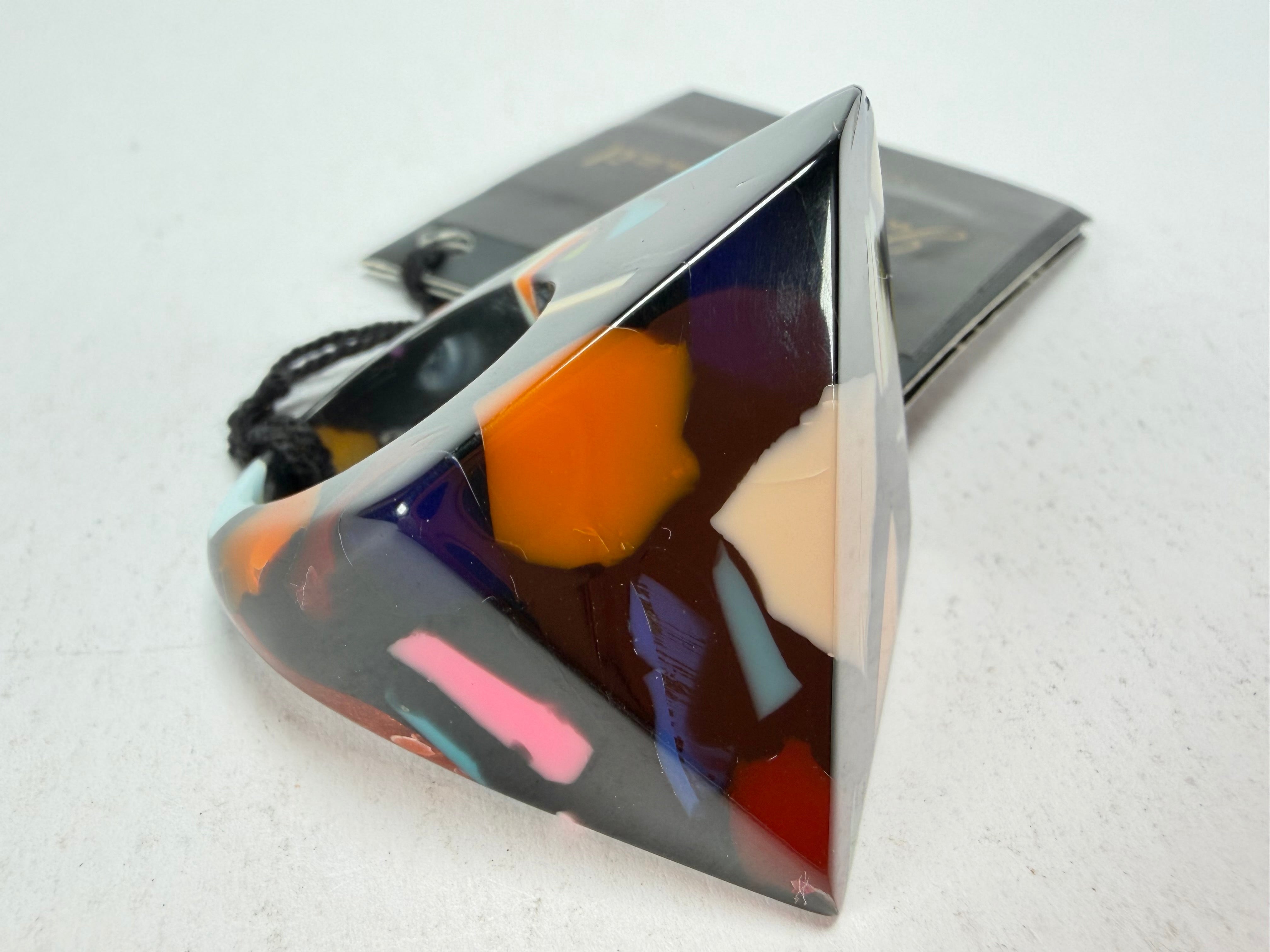 Jackie Brazil "Art Deco" Abstract Resin Ring ( R3081 ) Size UK Q / USA 8