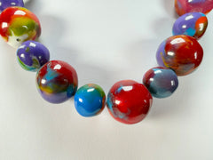 Jackie Brazil "Large Spheres" Kandinsky Short Abstract Necklace 50cm ( N2692 )