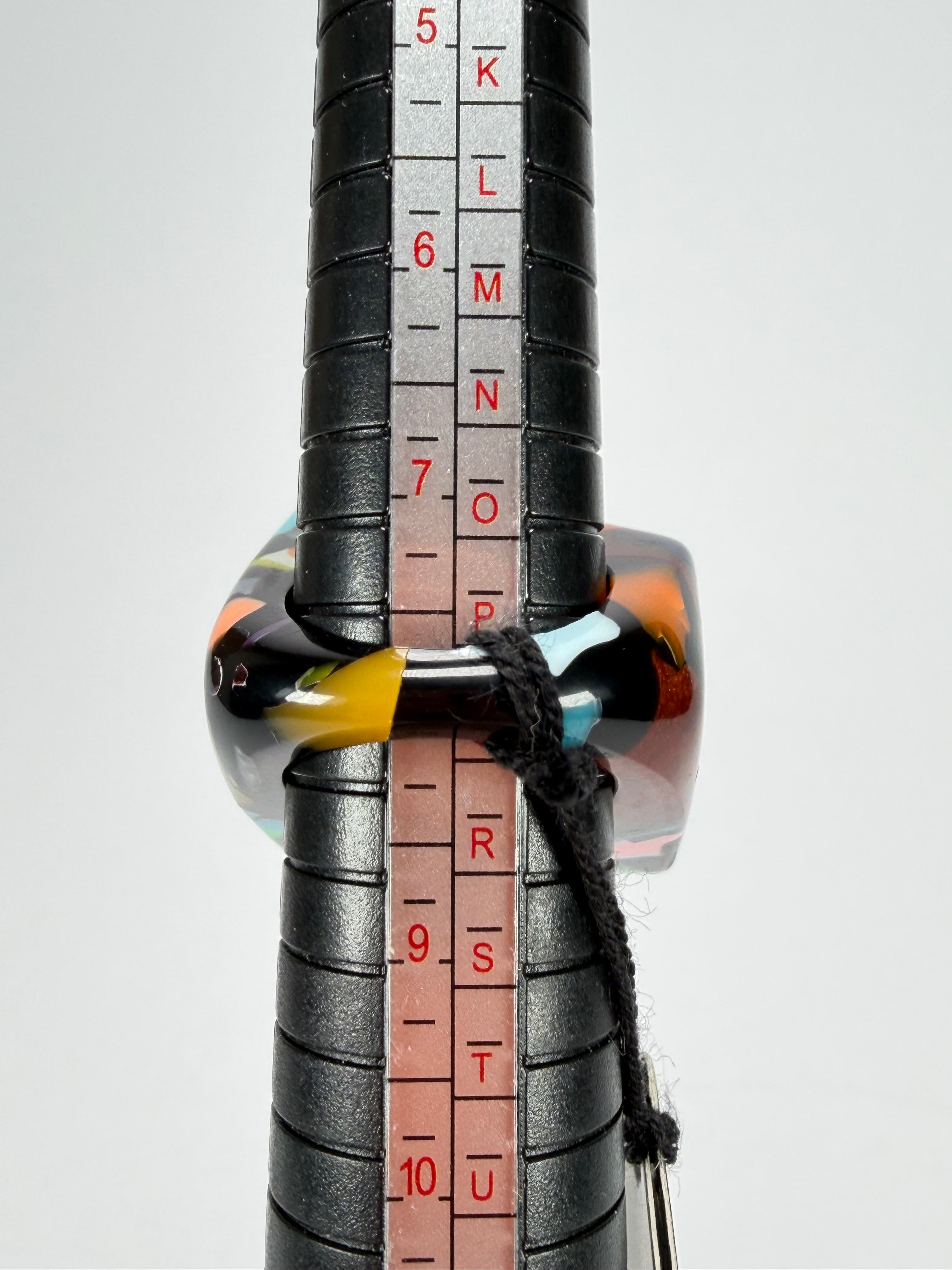 Jackie Brazil "Art Deco" Abstract Resin Ring ( R3081 ) Size UK Q / USA 8