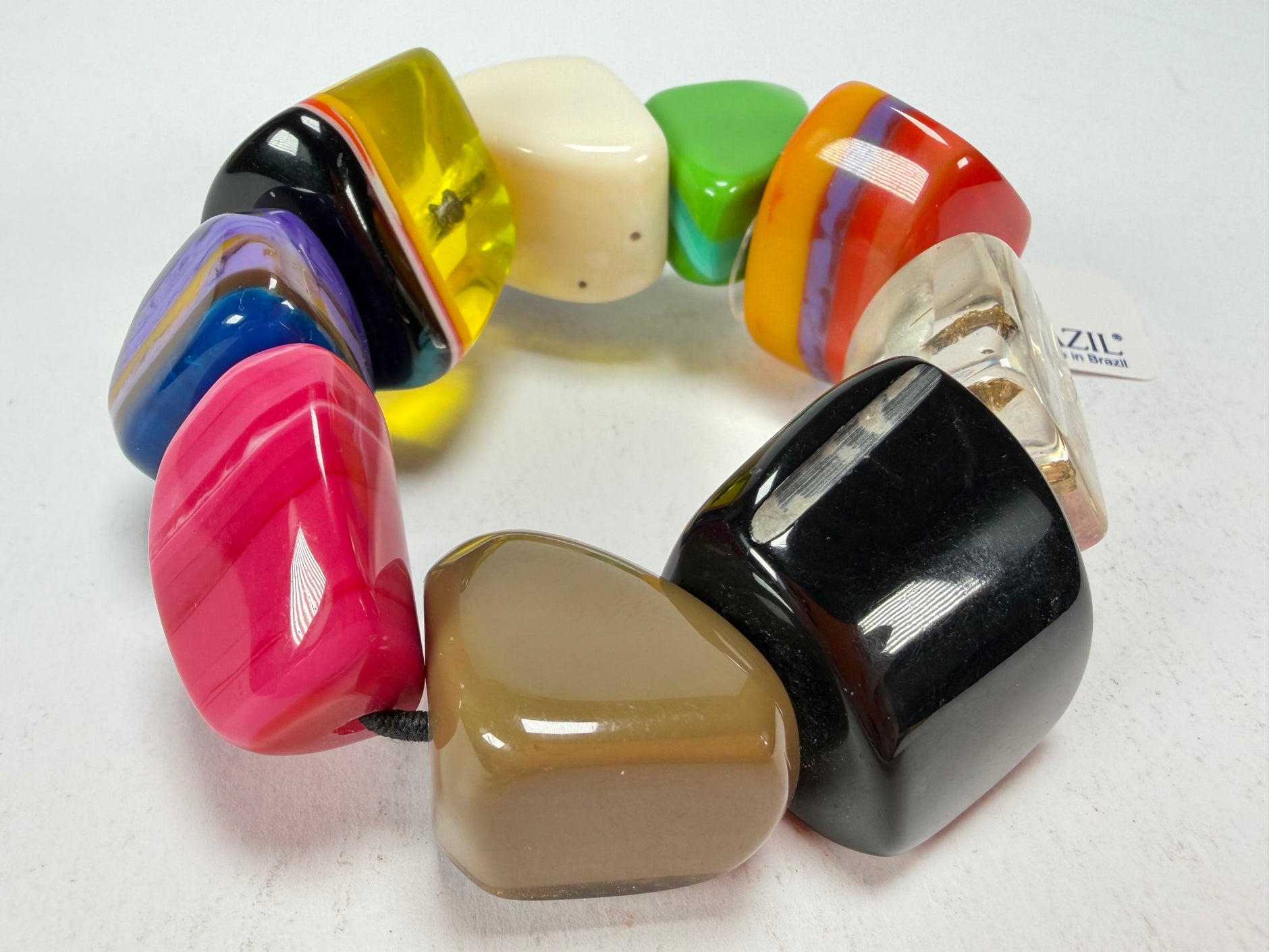 Bracelet En Résine Multicolore Sobral Jackie Brazil N°9 - Sans Fermoir, Très Bon état