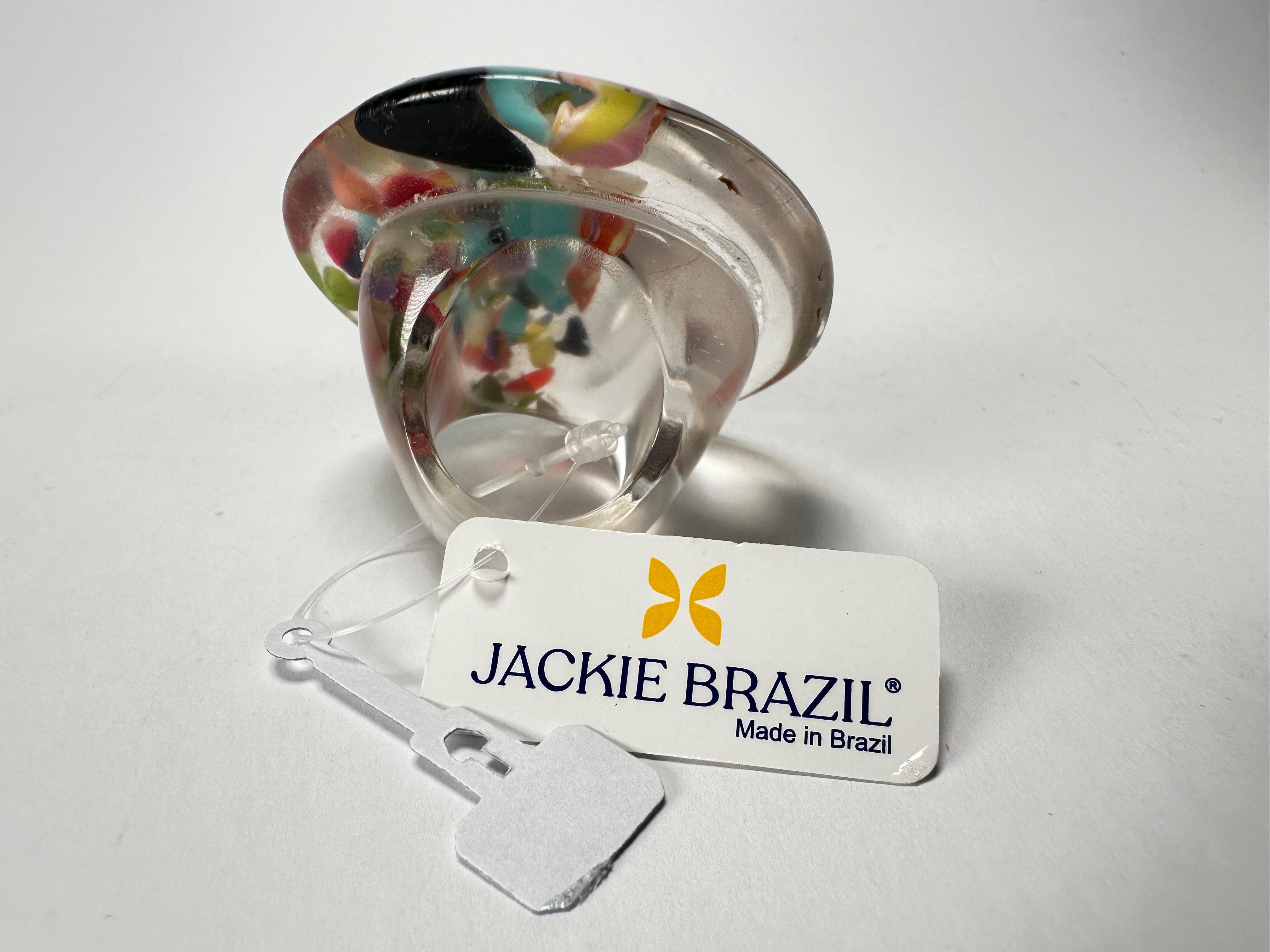 Jackie Brazil "Cascade" Large Riverstone 40mm Ring ( R3605 ) Size UK - R / US- 8.5