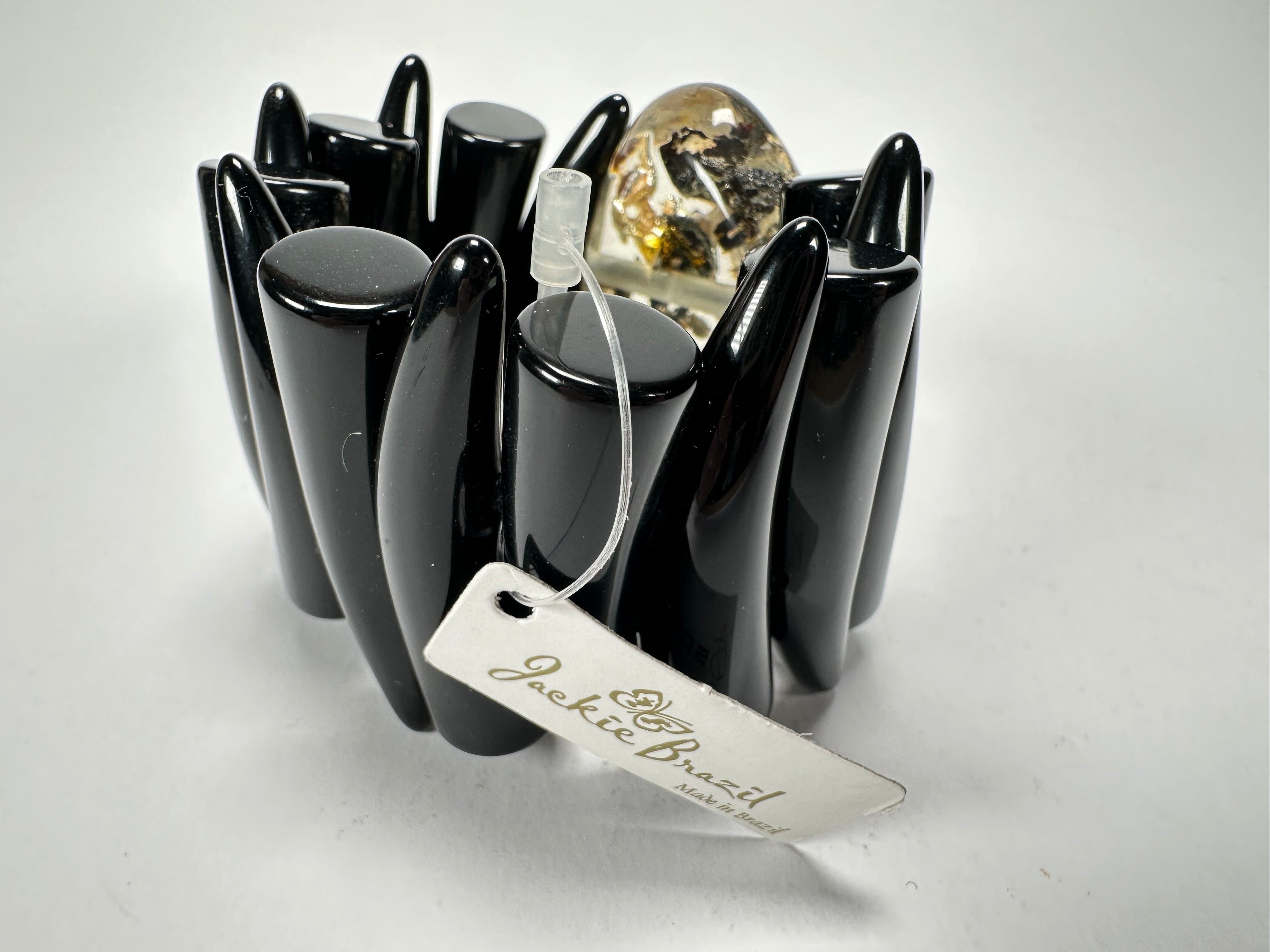 Jackie Brazil "Safari" Tusks w/ Seaweed Pendant Elasticated Bracelet ( B1020 )