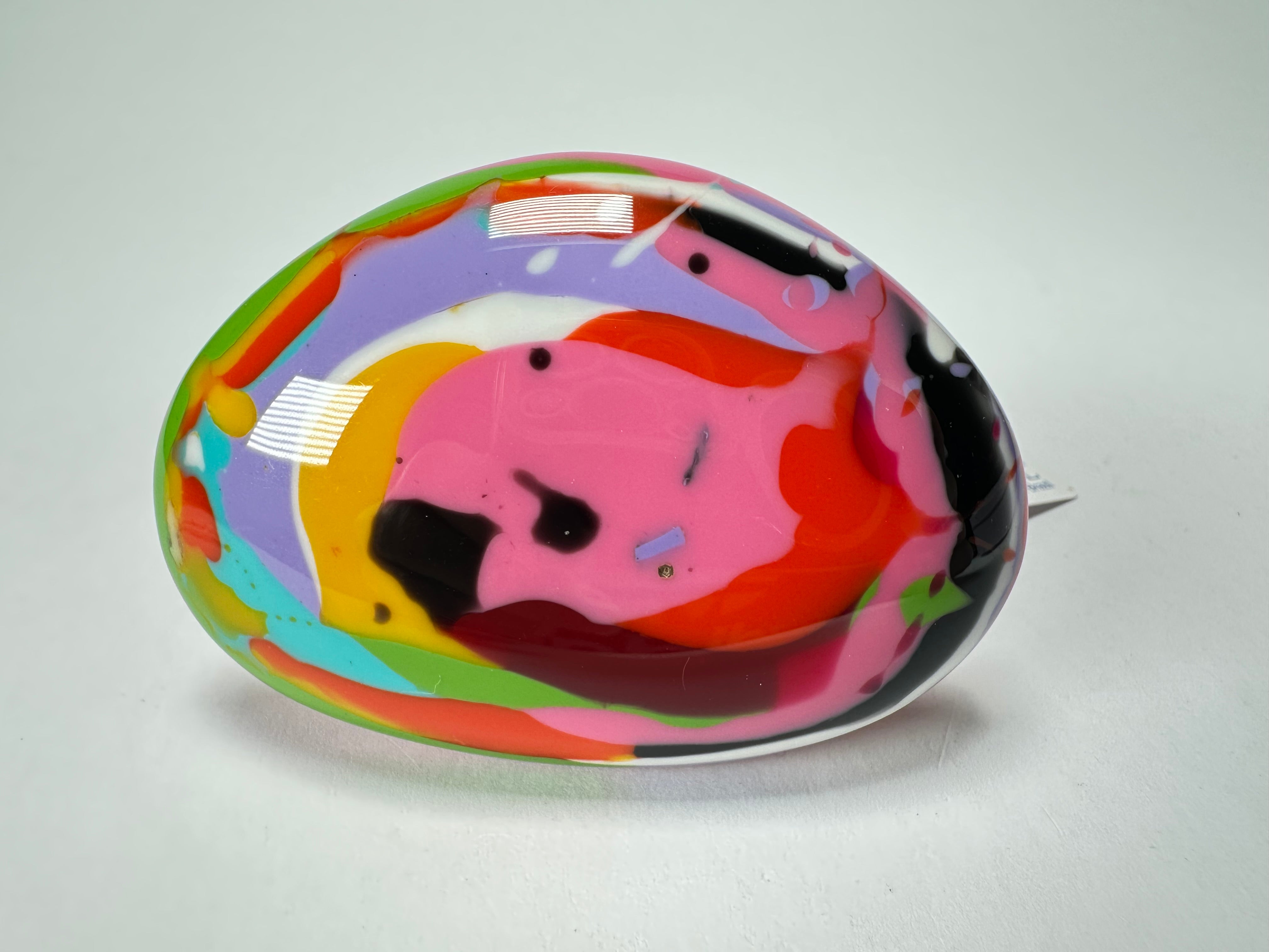 Jackie Brazil "Large Riverstone" Kandinsky Flat Oval Ring ( R3625 ) Size UK- R / US- 8.5