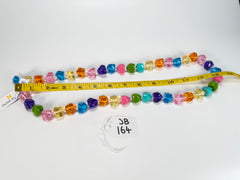 Jackie Brazil "Camille" Transparent Carnaval Mix Small Stones 70cm Necklace ( N0075 )