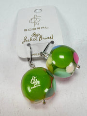 Jackie Brazil "Spots" Spotted Balls Spring Colour Resin Earrings ( E1468 )