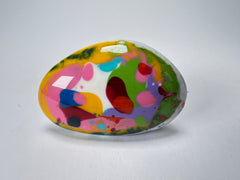 Jackie Brazil "Large Riverstone" Kandinsky Flat Oval Ring ( R3625 ) Size UK- T / US- 9.5