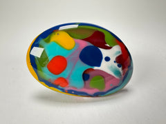 Jackie Brazil "Large Riverstone" Kandinsky Flat Oval Ring ( R3625 ) Size UK- U / US- 10