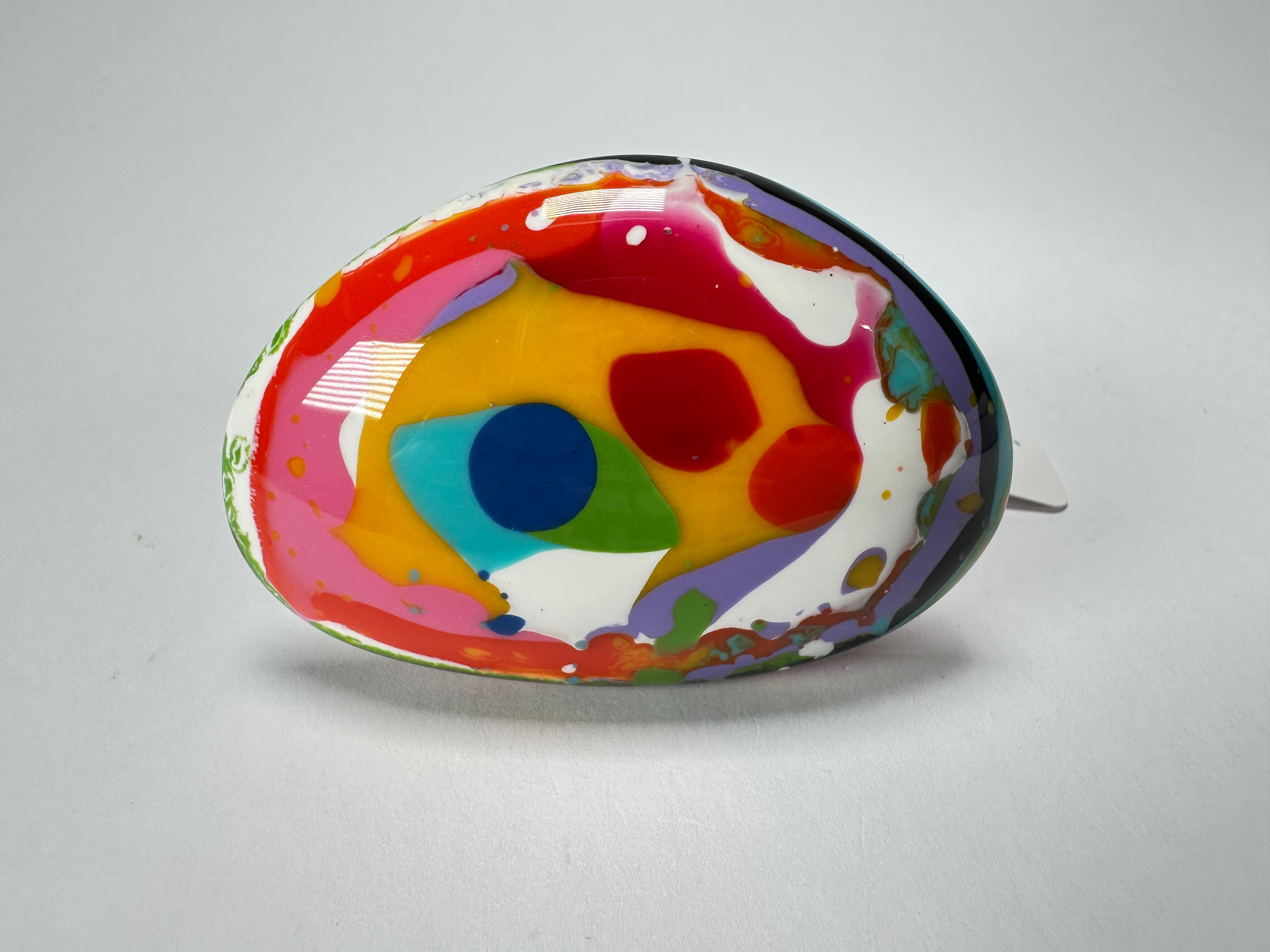 Jackie Brazil "Large Riverstone" Kandinsky Flat Oval Ring ( R3625 ) Size UK- Z+2 / US- 13