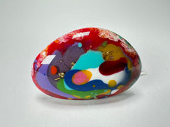 Jackie Brazil "Large Riverstone" Kandinsky Flat Oval Ring ( R3625 ) Size UK- Z+2 / US- 13.5