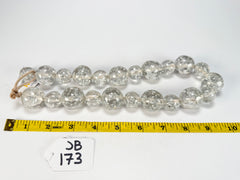 Jackie Brazil "Large spheres"  Short Abstract Silver Flakes Necklace 50cm ( N2692 )