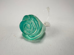Jackie Brazil "Rose" Light Blue Resin Rose Ring ( R0585 ) Size UK P / US 7.5