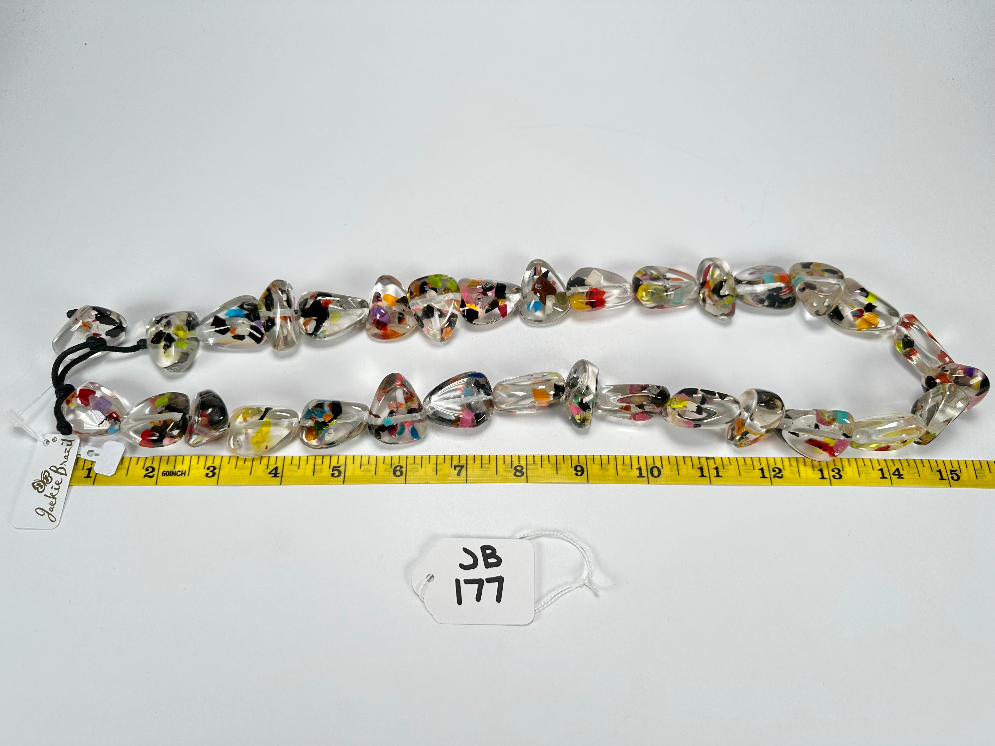 Jackie Brazil "Diamonds" Cascade Flintstone Bone 80cm Necklace ( N0080 )