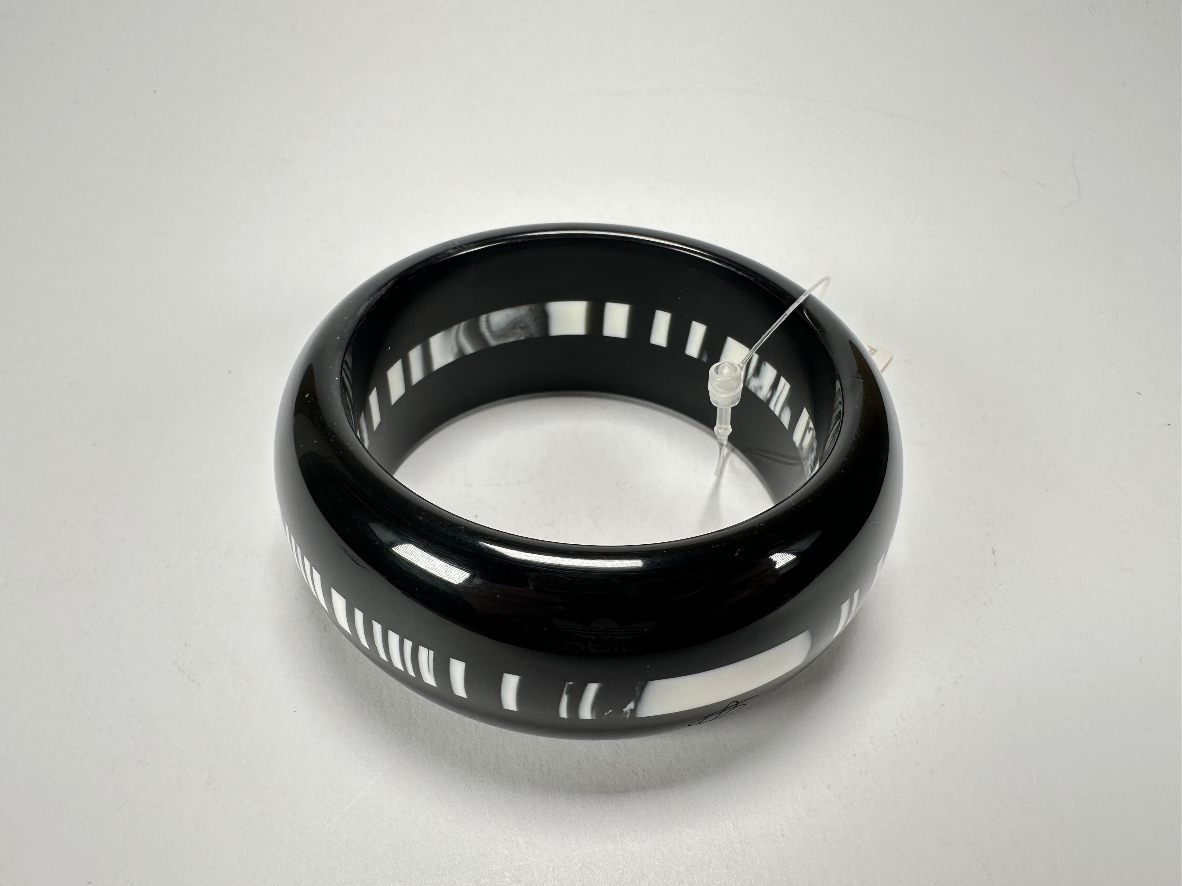 Jackie Brazil "Bar Code" Black & White Solid Round 3.4cm Bangle ( B2162 )