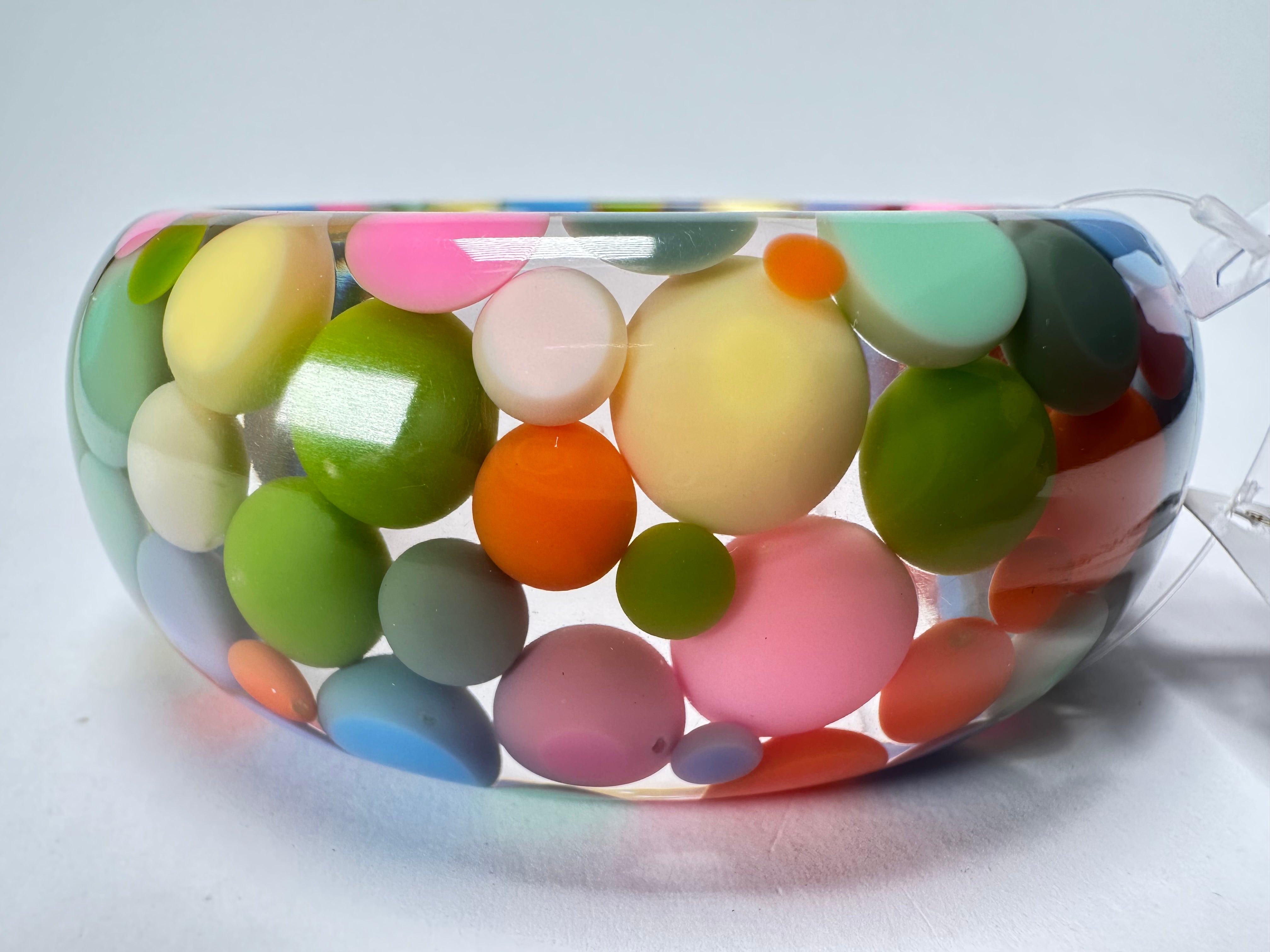 Jackie Brazil "Petit Balls" Spring Spots Solid Round Resin 3.4cm Bangle ( B2520 )