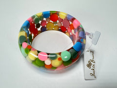 Jackie Brazil "Petit Balls" Spring Spots Solid Round Resin 3.4cm Bangle ( B2520 )